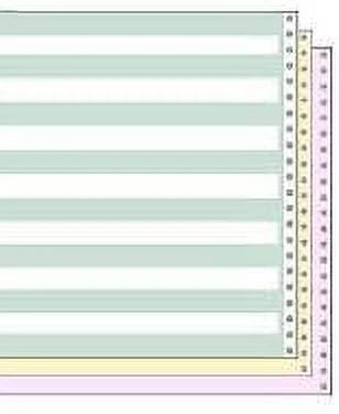 Green Bar Carbon Interleaf Continuous Computer Paper B780005