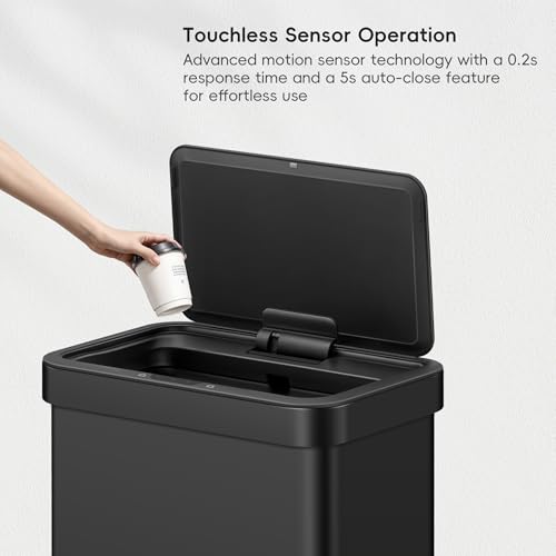 50 Liter Touchless Rectangular Motion Sensor Trash Can P98093