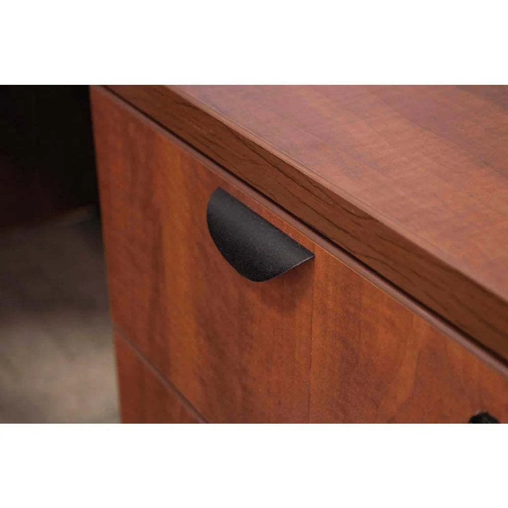 71" Double Pedestal Right Corner Credenza Mahogany H4664