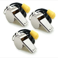 3 Pack Stainless Steel Sports Whistles with Lanyard S903283