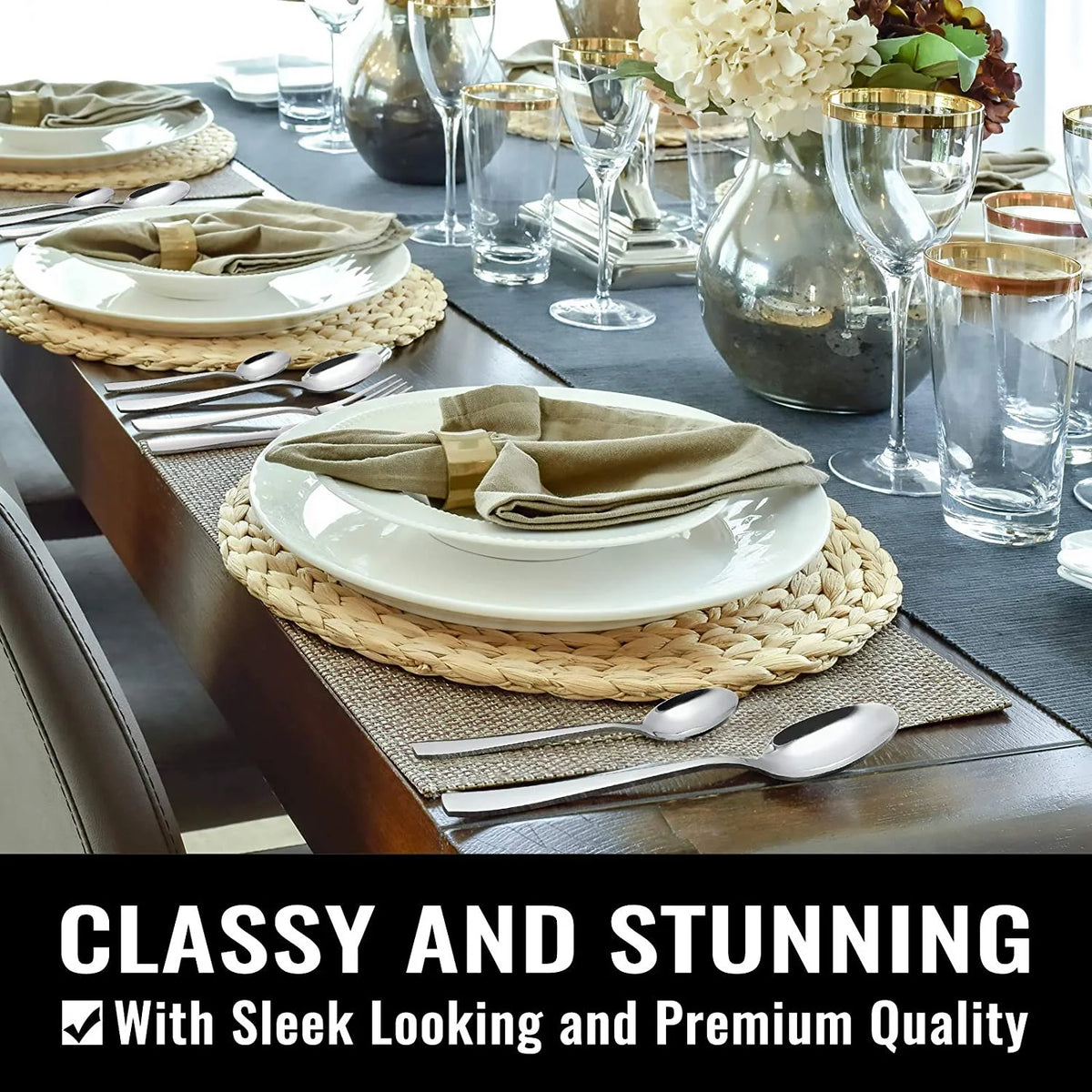 49-Piece Stainless Steel Silverware Set with Organizer O5008