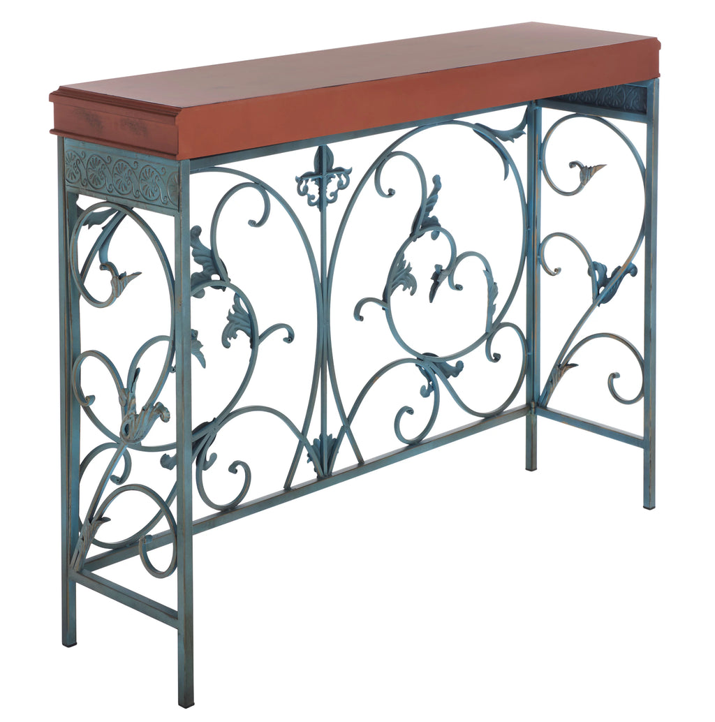 Brown Traditional Console End Table M2159