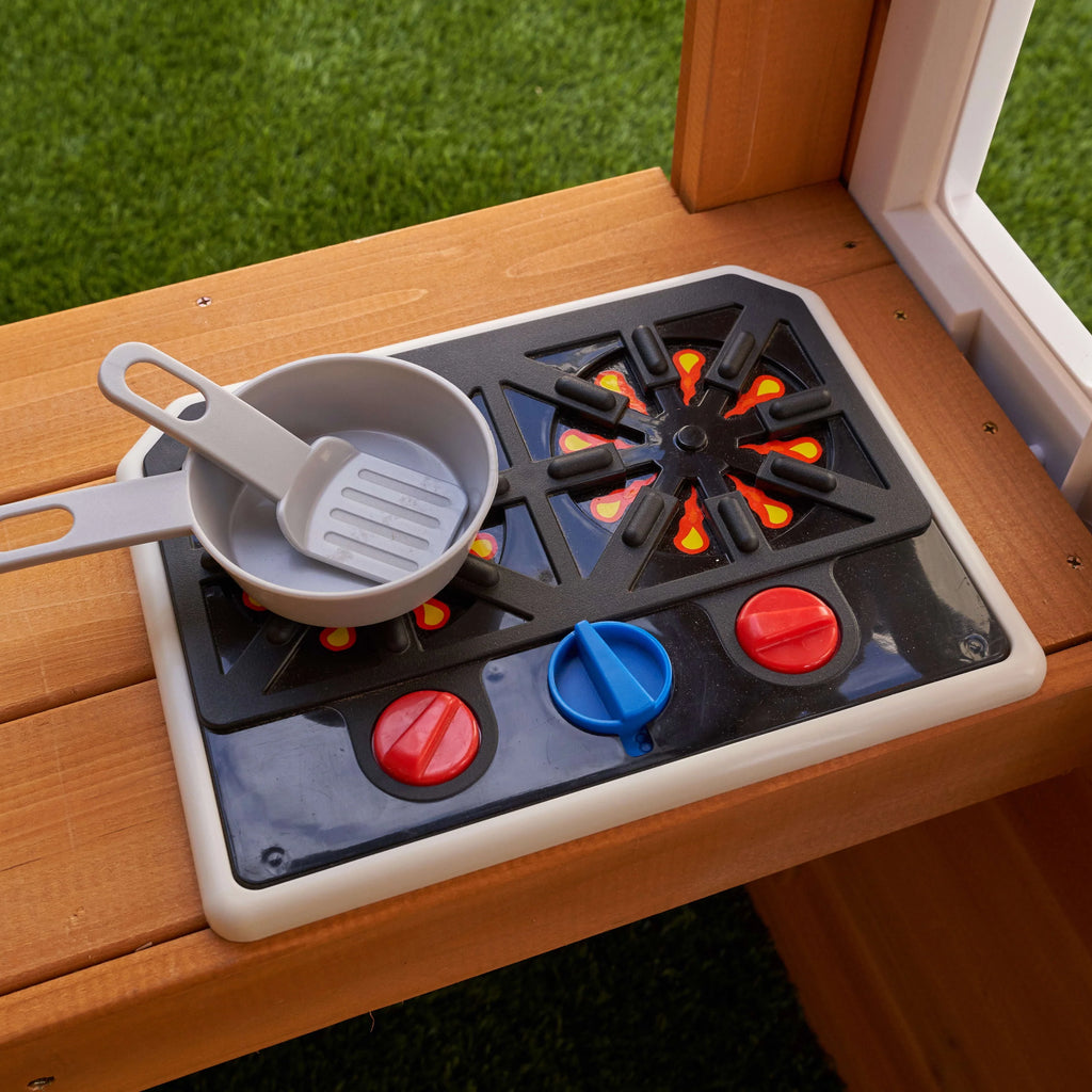 Wooden Swing Set with Slide and Play Kitchen R76668