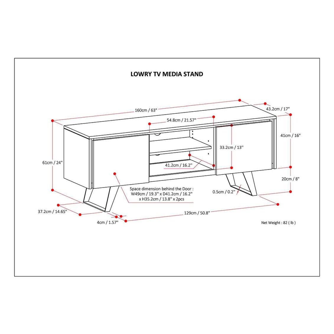Solid Acacia Wood TV Media Stand Z590
