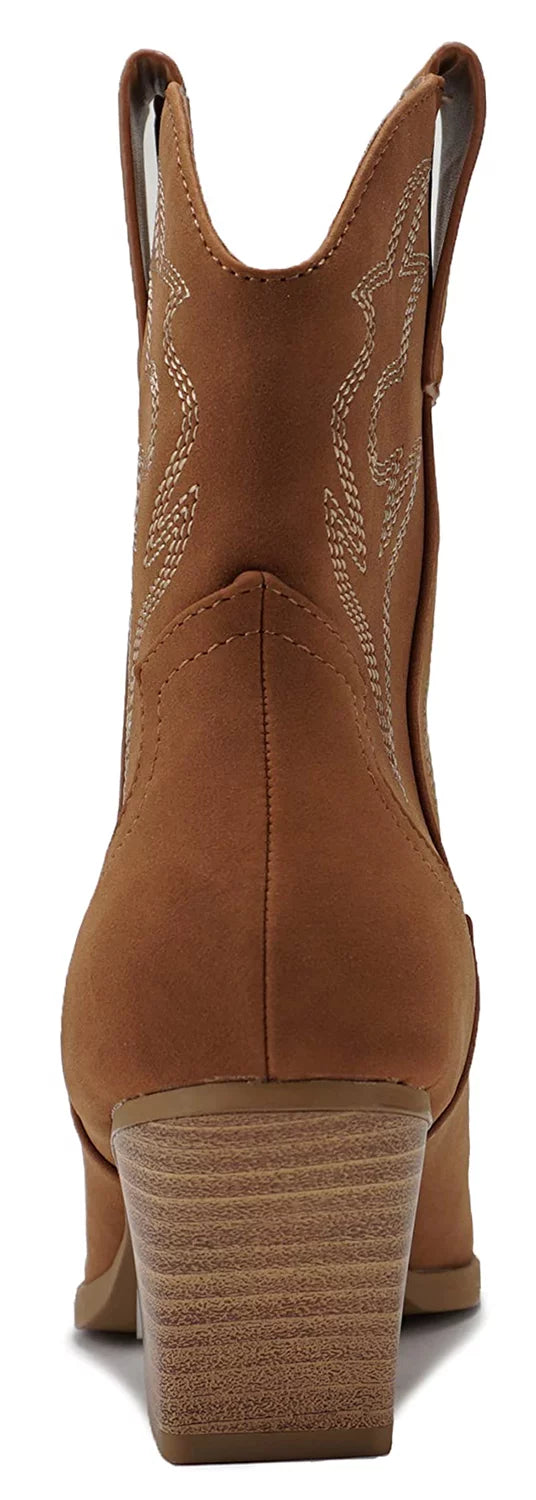 Brown Western Ankle Boots I226395