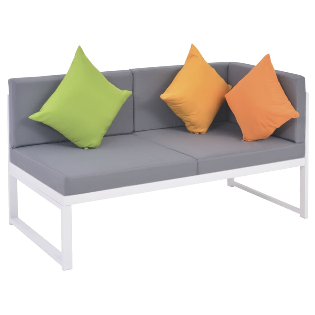 4 Piece Outdoor Conversation Sectional Sofa Set with Coffee Table Aluminum Frame Patio Lounge Set G523229