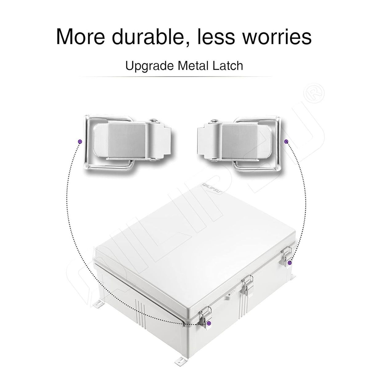 Junction Box with Mounting Plate, IP67 Waterproof ABS Plastic Grey X398035