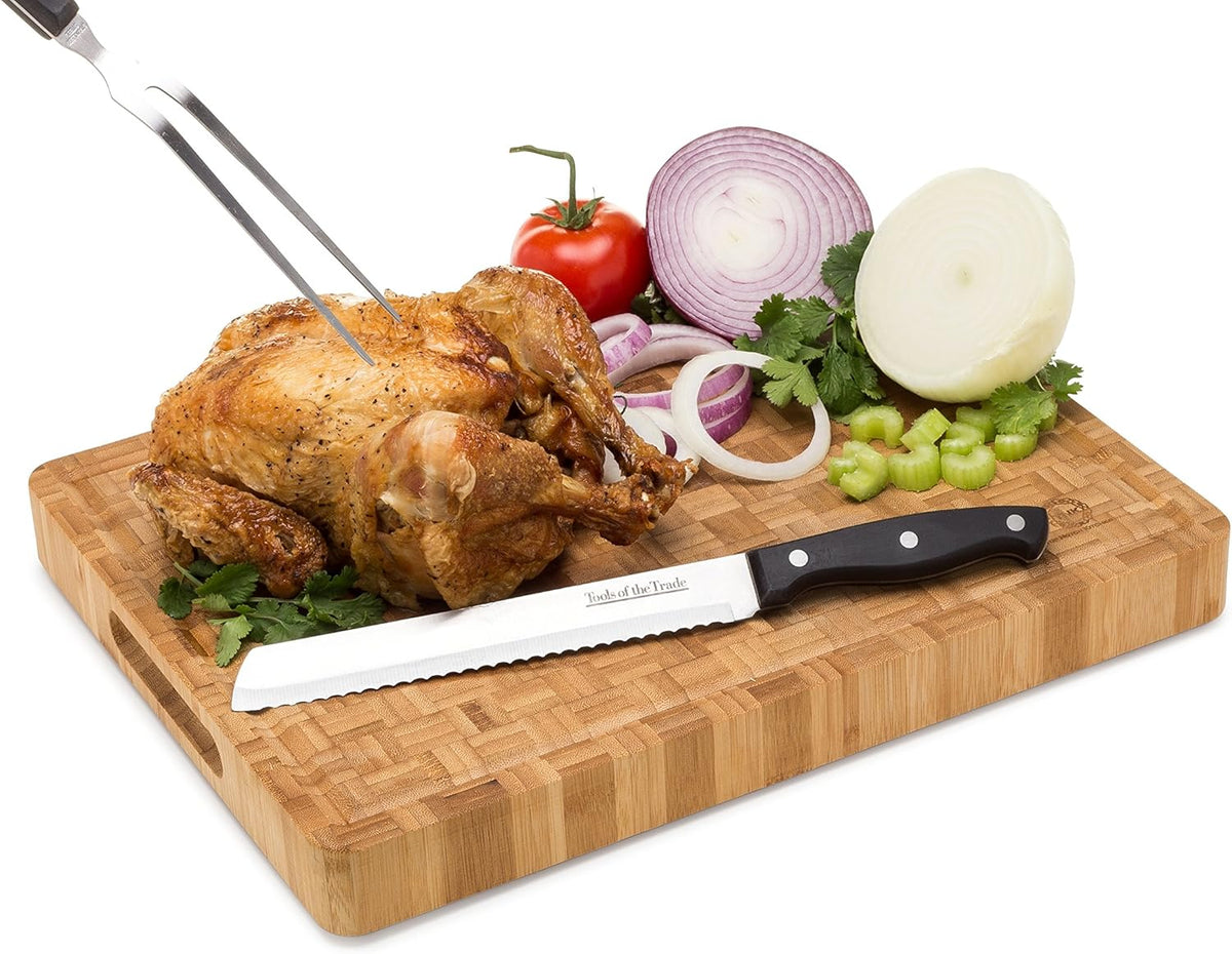 End Grain Bamboo Cutting Board, Extra Large, Pack of 2 S351032