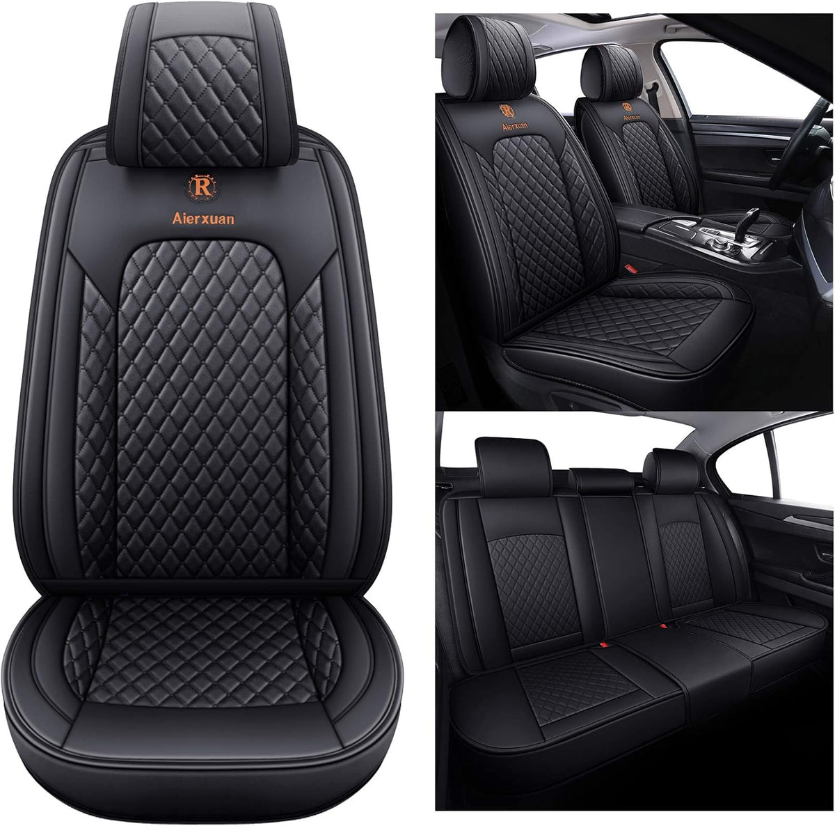 2 PCS Front Leather Waterproof Universal Seat Covers B970981