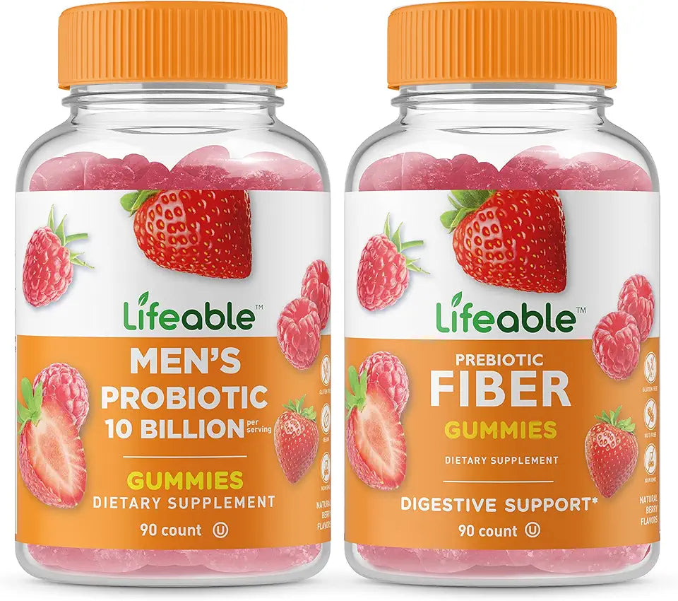 Men's Probiotic 10 Billion + Prebiotic Fiber 5g Gummies E196144