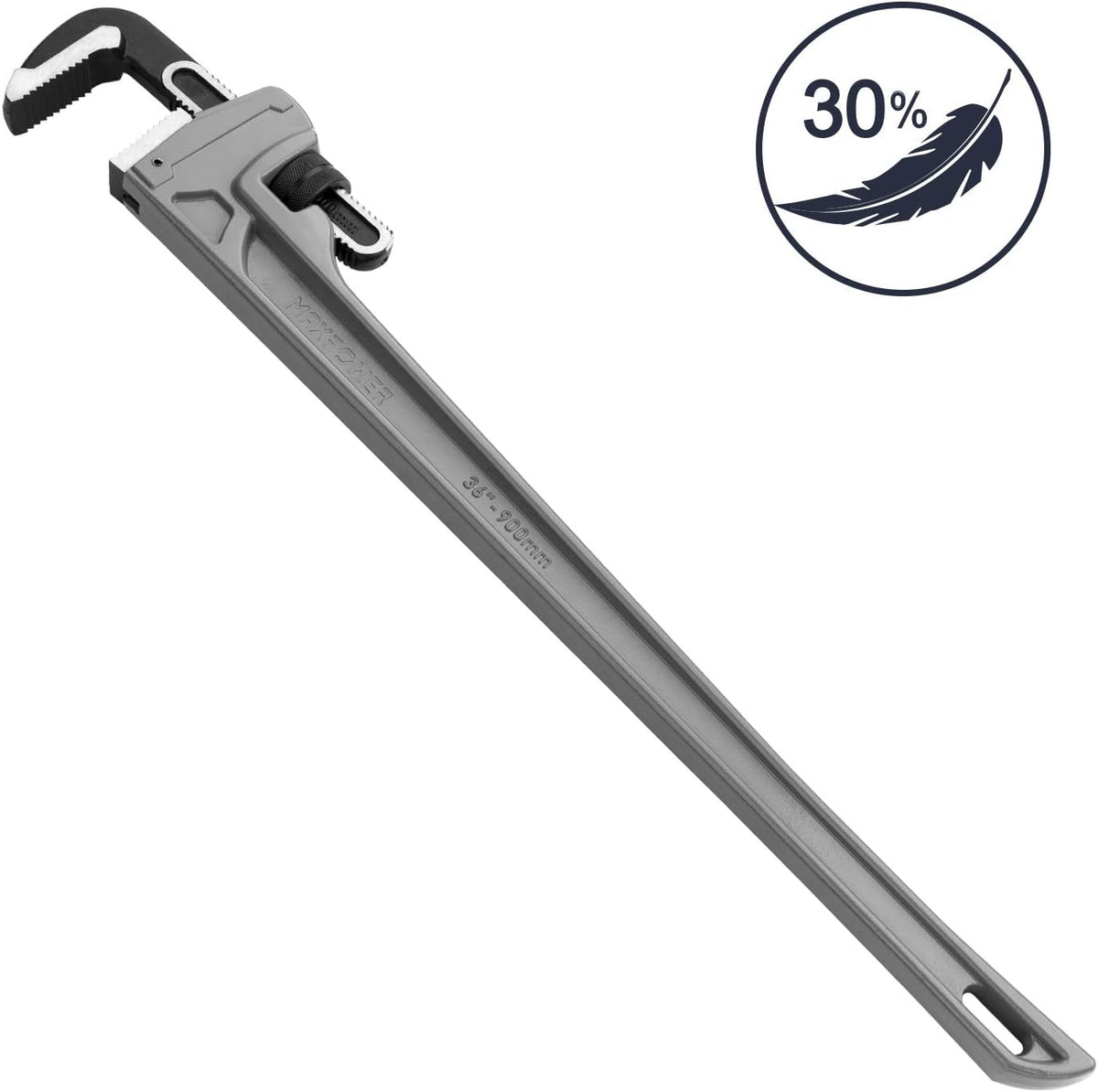 Aluminum Pipe Wrench 36-Inch Heavy Duty Straight Pipe Wrench Pack of 2 S8415