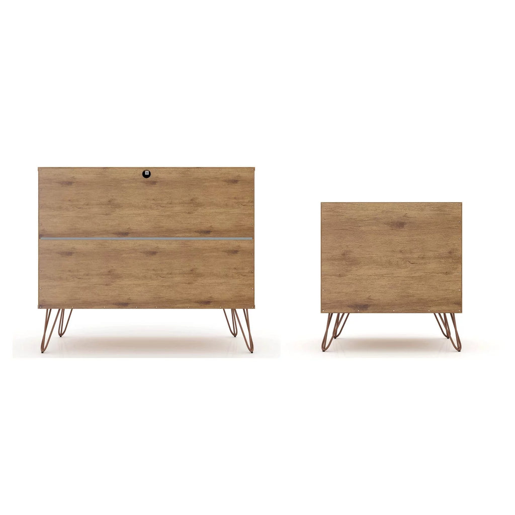 Set of 2 Dresser and Nightstand with Drawers A8453