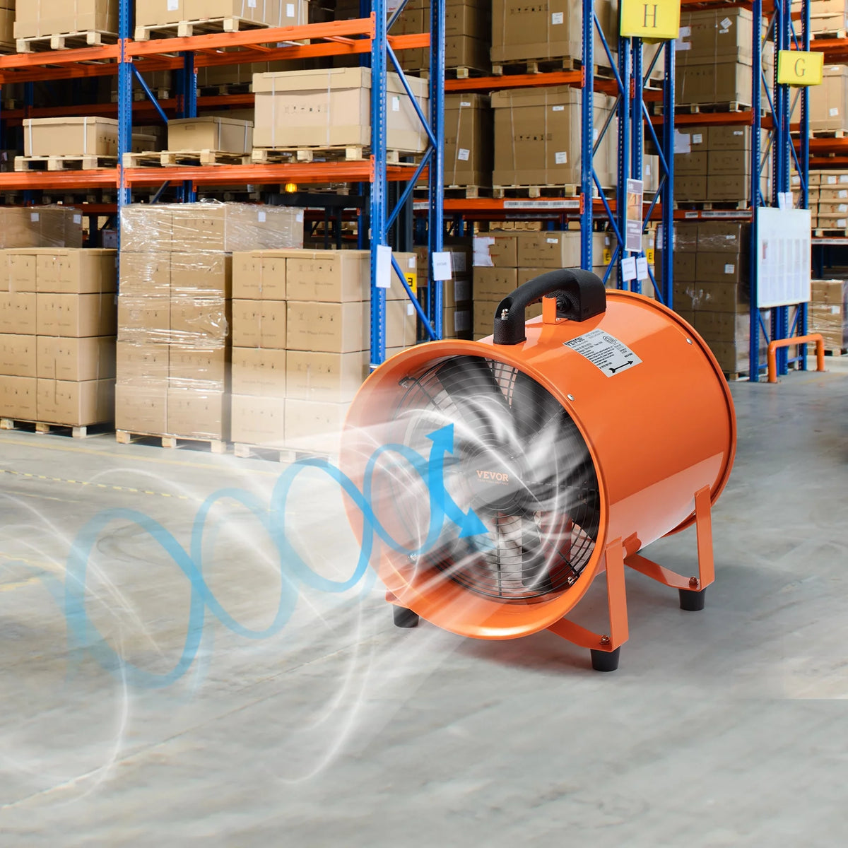 16" Portable Extractor Fan Blower with 33ft Duct Hose Q918