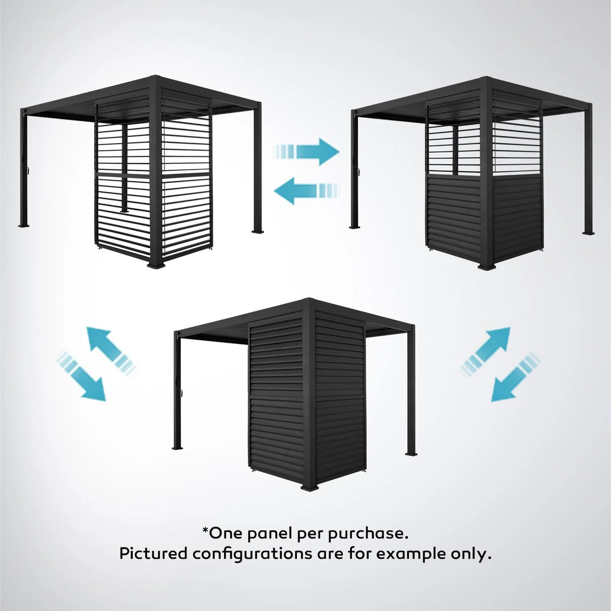Aluminum Louvered Sun Shade Shutter Wall Panel O382