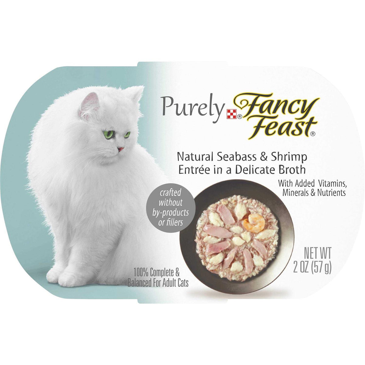 Natural Seabass & Shrimp in Broth Cat Food Q161