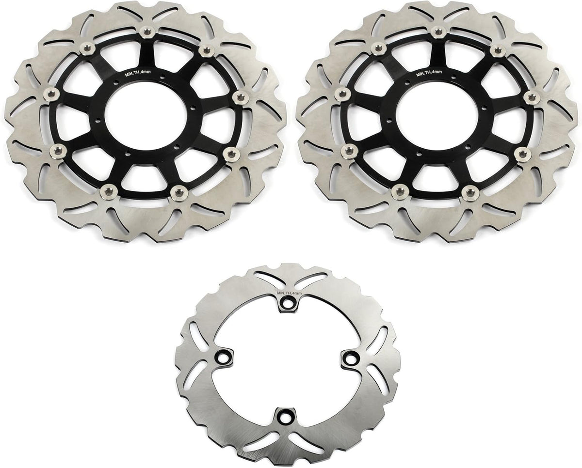 Front Rear Brake Discs Rotors + Brake Pads for CBR1000RR 2006 2007 E52612