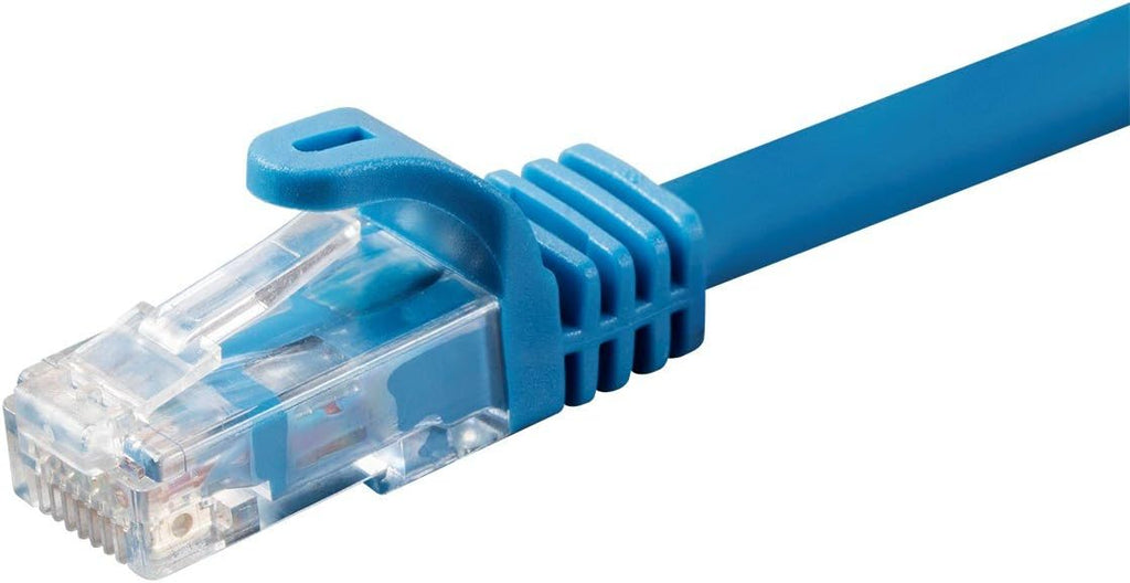 Cat6 Ethernet Patch Cable - 50 feet - Blue - Snagless RJ45 550Mhz UTP Plenum Pure Bare Copper Wire 23AWG H544