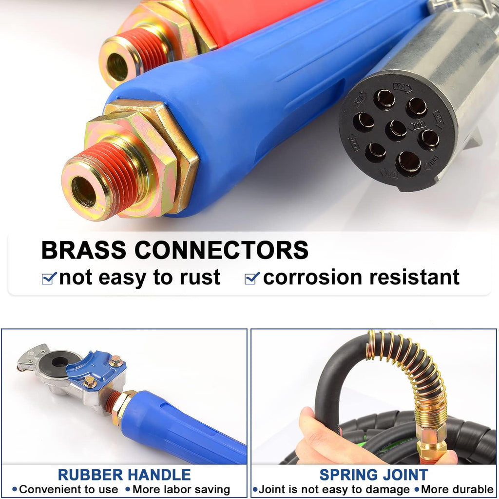 12ft 3 in 1 ABS Semi Air Hose Assemblies for Semi Truck F56797