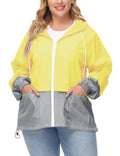 Plus Size Waterproof Hooded Rain Jacket S816