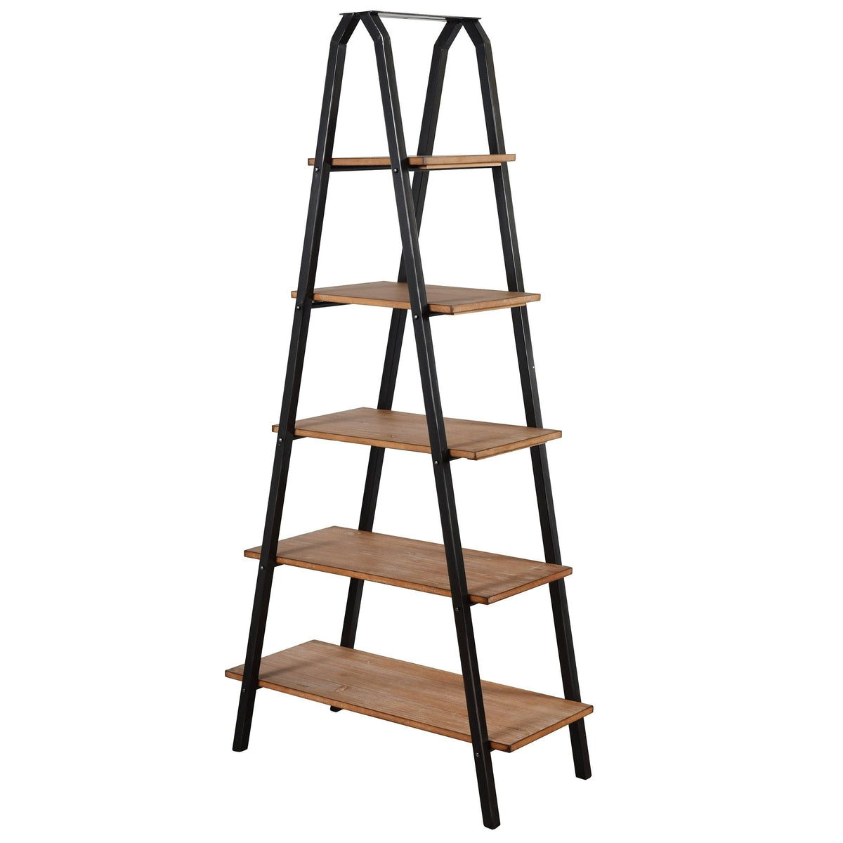 Driftwood Grey Ladder Bookcase B316875