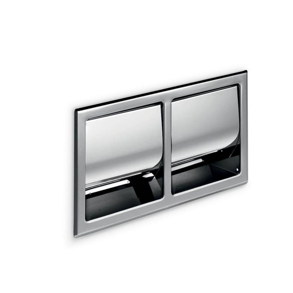 Polished Stainless Steel Recessed Spring-Loaded Toilet Paper Holder B88032