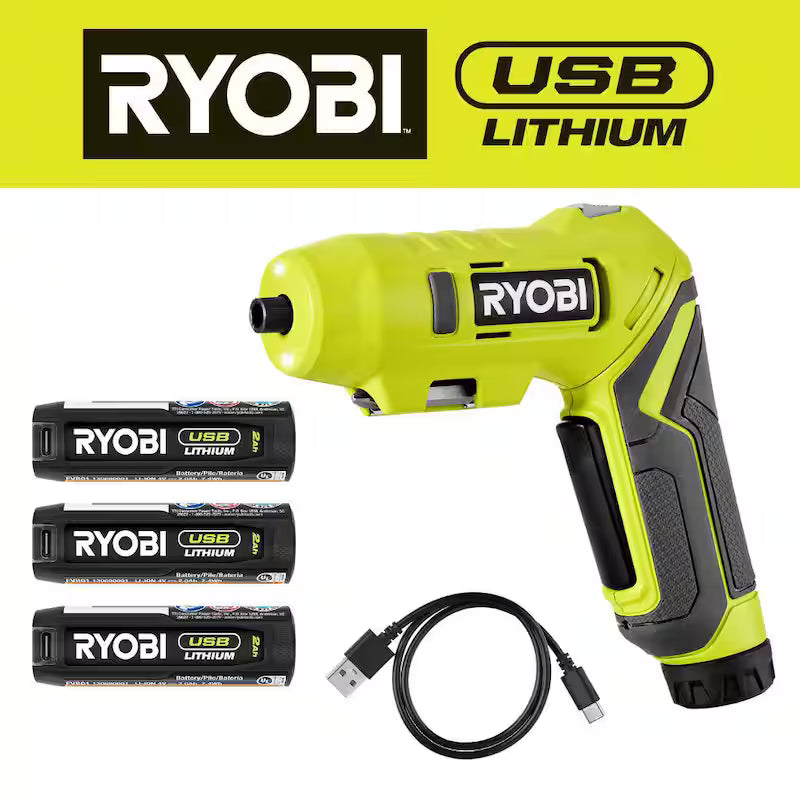 USB Lithium Screwdriver Kit and 2.0 Ah Lithium-ion Rechargeable Batteries D3320