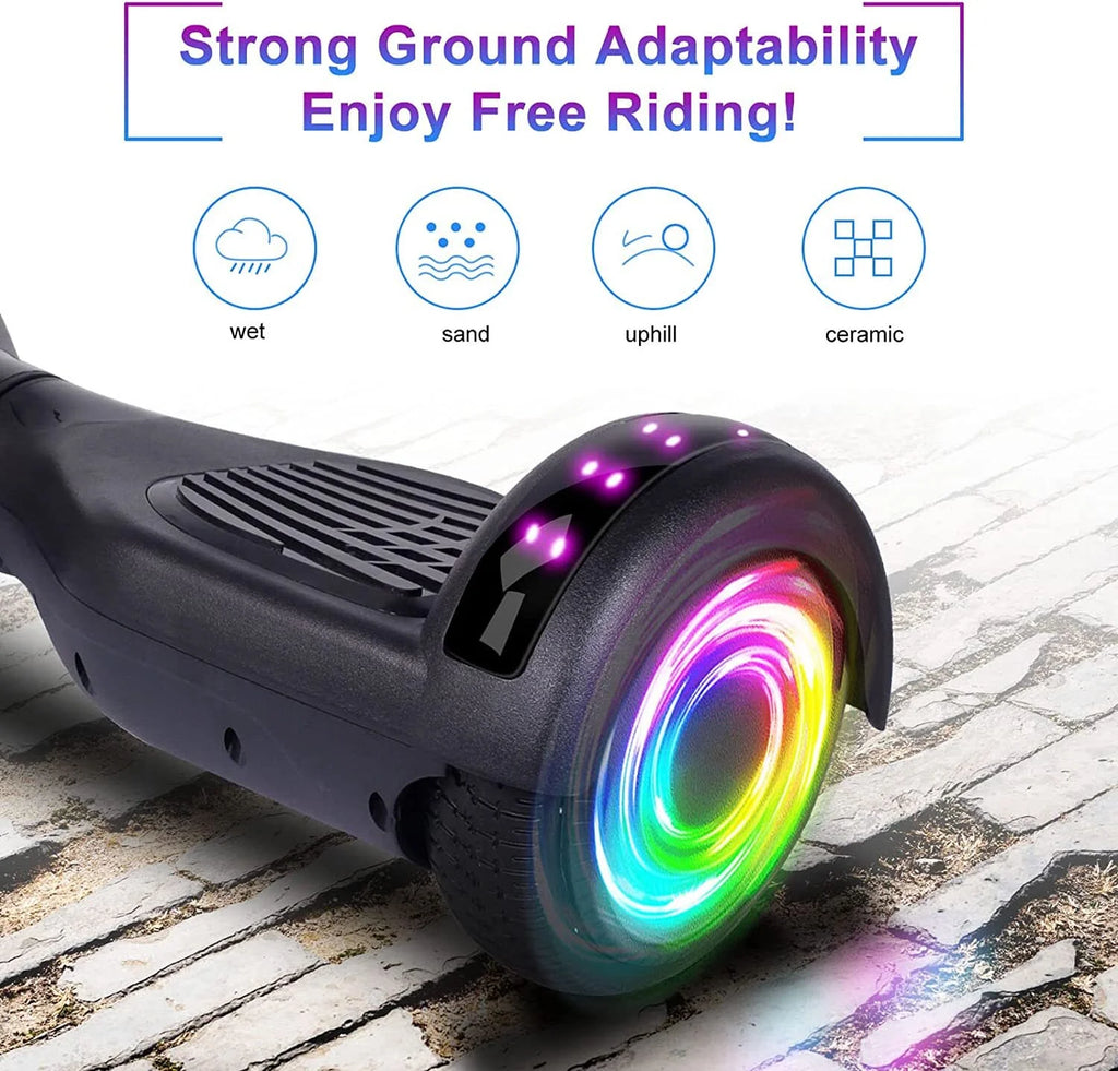 Black 6.5" Electric Self Balancing Scooter U8370