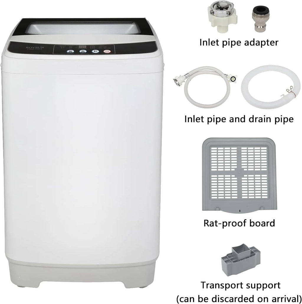 13lbs 1.32cu.ft Compact Automatic Washing Machine with Drain Pump U57451