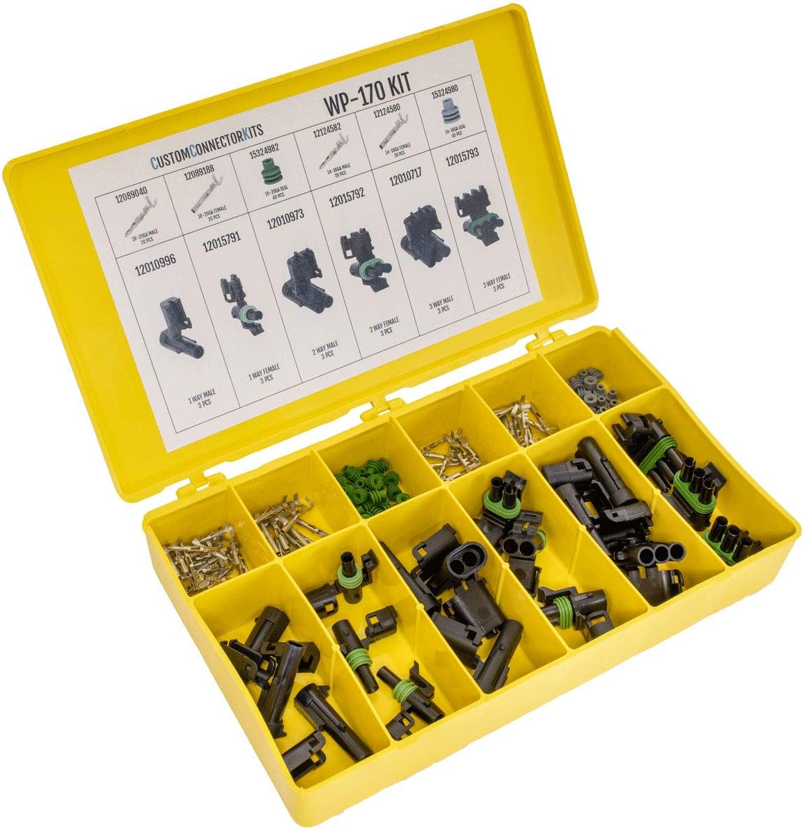 178 Piece Sealed Weatherproof Automotive Electrical Connector Kit H858181