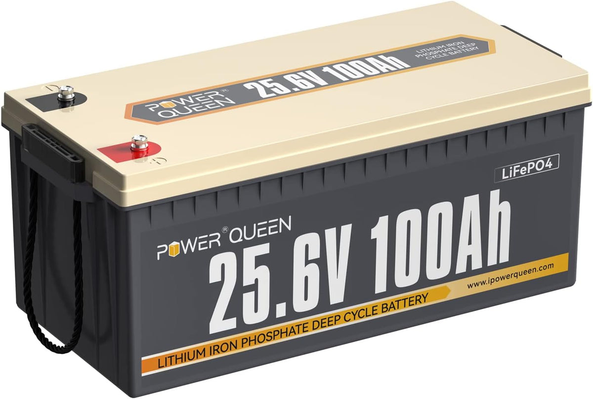 25.6V 100Ah 2.56kWh Deep Cycle LiFePO4 Battery with 100A BMS E1293