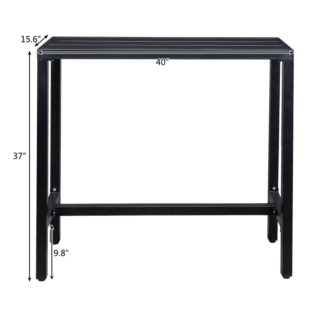 Black Iron Adjustable Bar Table Y7201