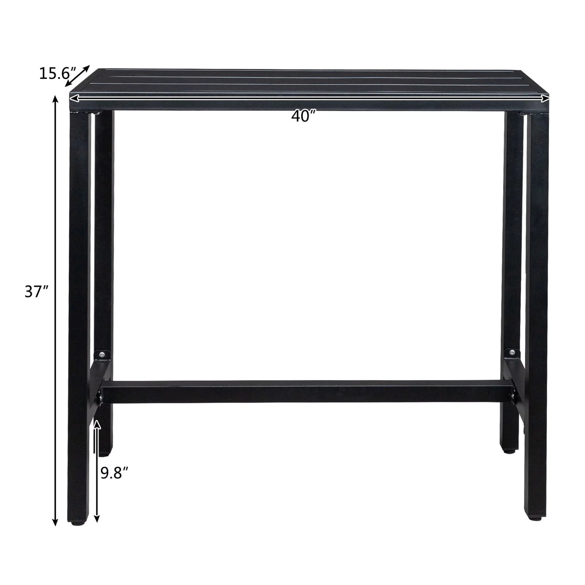 Black Iron Adjustable Bar Table Y7201