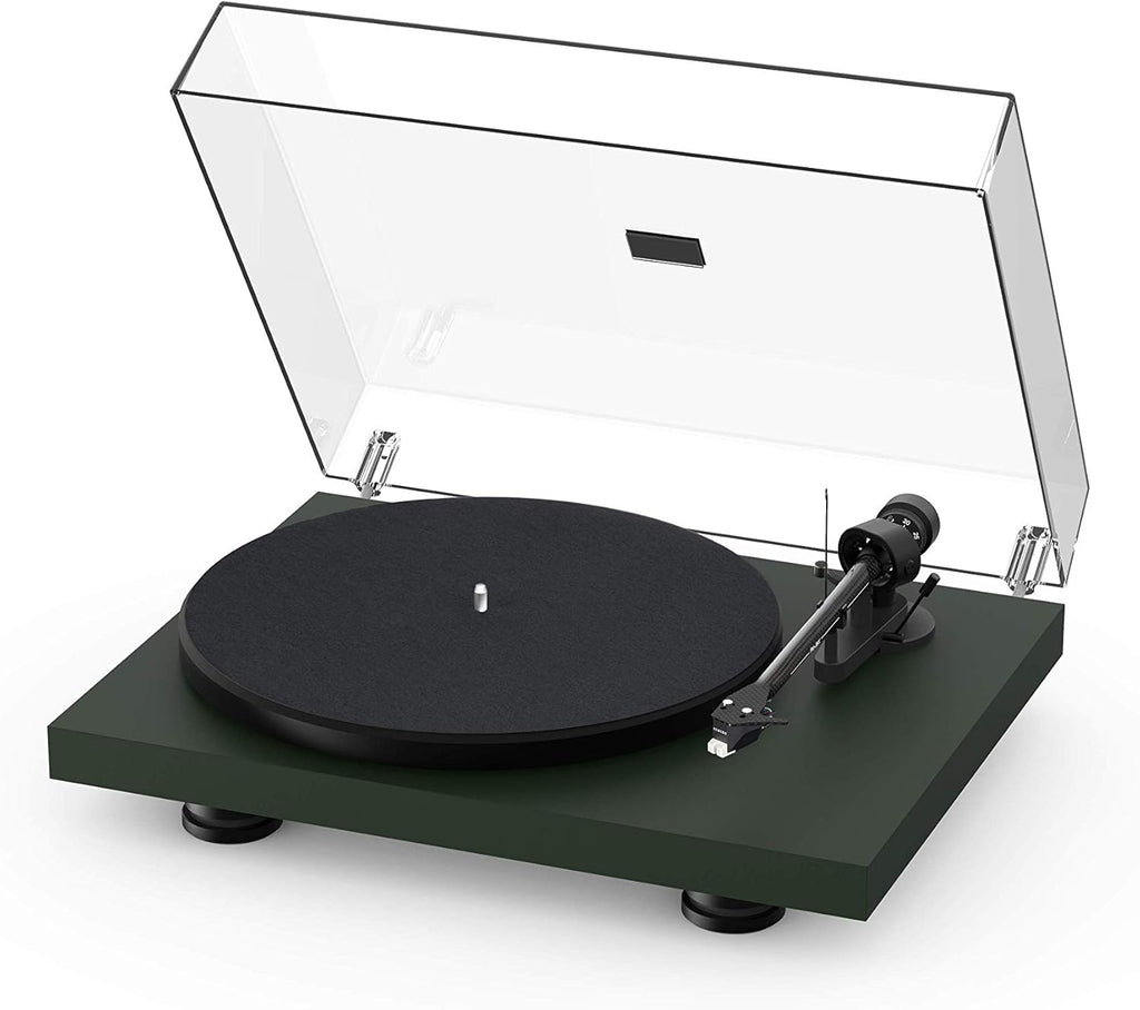 High Gloss White Turntable with Carbon Fiber Tonearm B9475