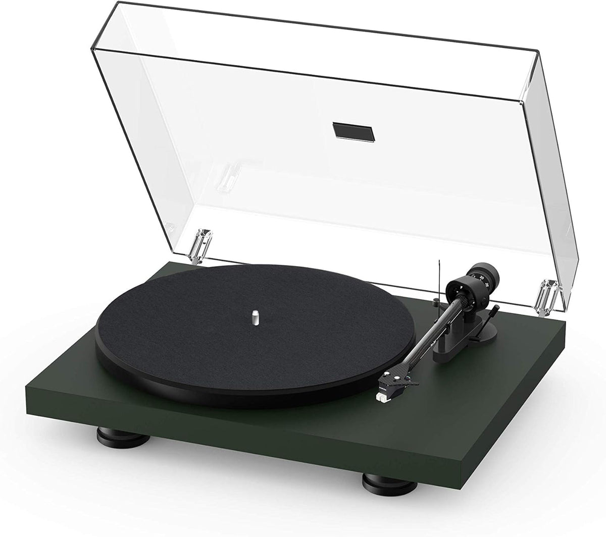 High Gloss White Turntable with Carbon Fiber Tonearm B9475