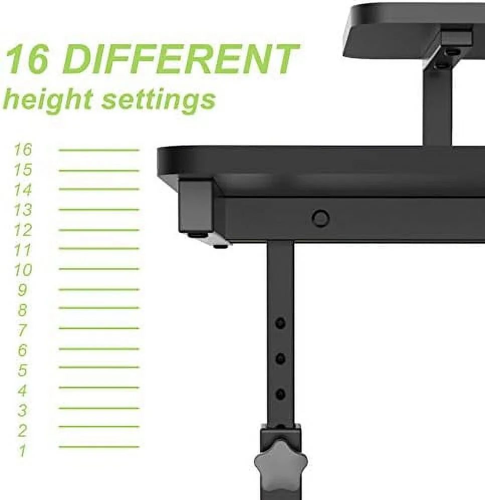 Height Adjustable Standing Desk with Monitor Shelf Black N89553