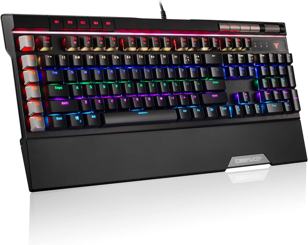 Mechanical Gaming Keyboard Blue Switches RGB Backlight with 2 USB Ports Pack of 2 U6605