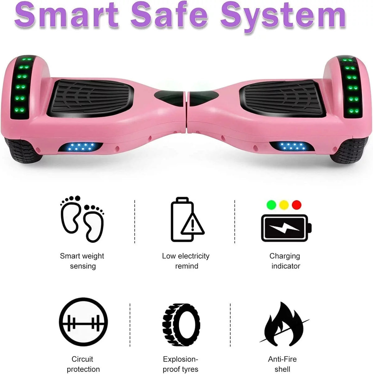 Pink Two-Wheel Self Balancing Hoverboard Q889
