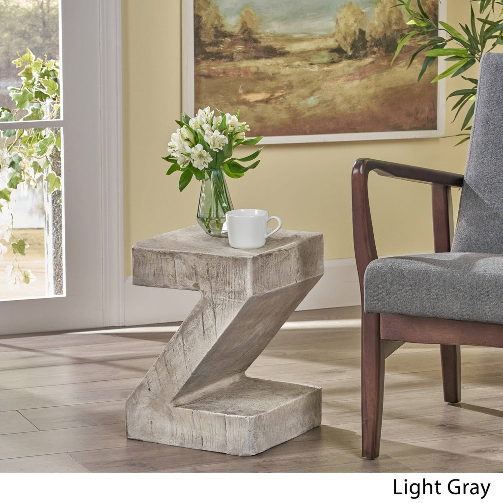 16 in. Light Gray Concrete Accent Table A813926