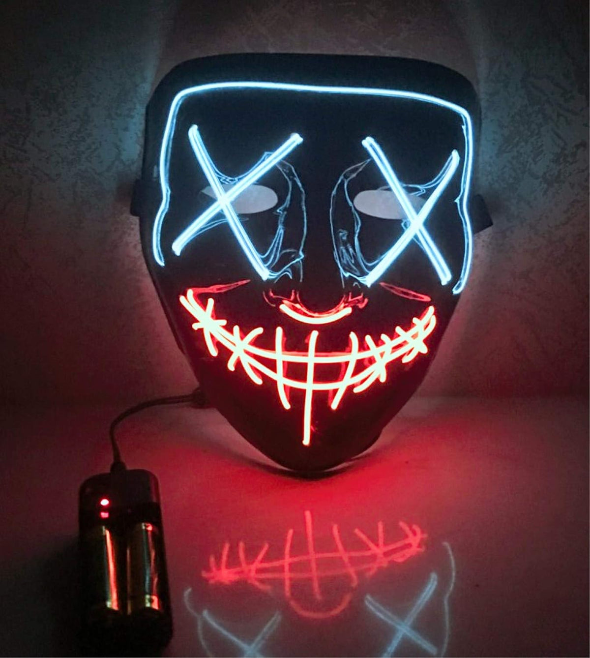 Blue Sound Induction Light Up Halloween Mask B498