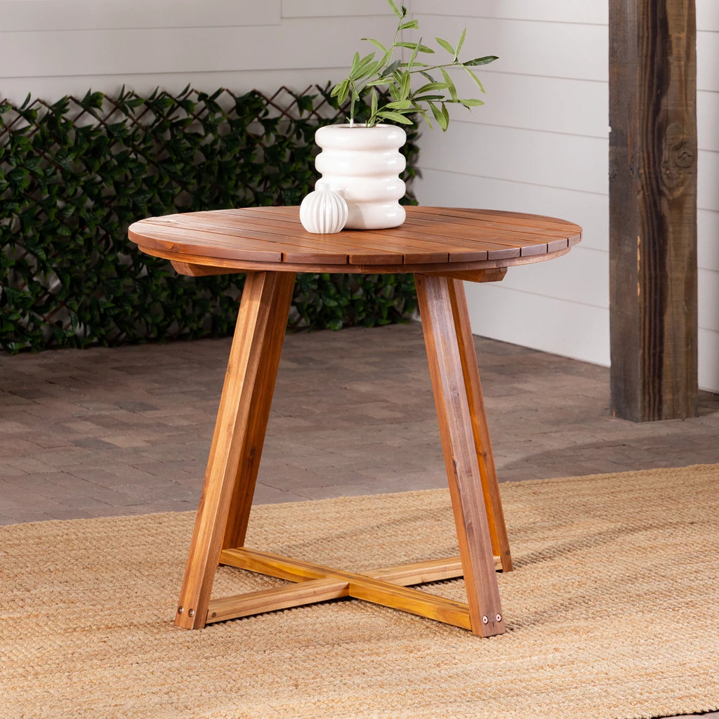 30” Solid Acacia Wood Outdoor Dining Table K1219