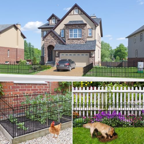 No Dig Animal Barrier Fence, 13in x 37ft Rustproof Metal Garden Edging C454