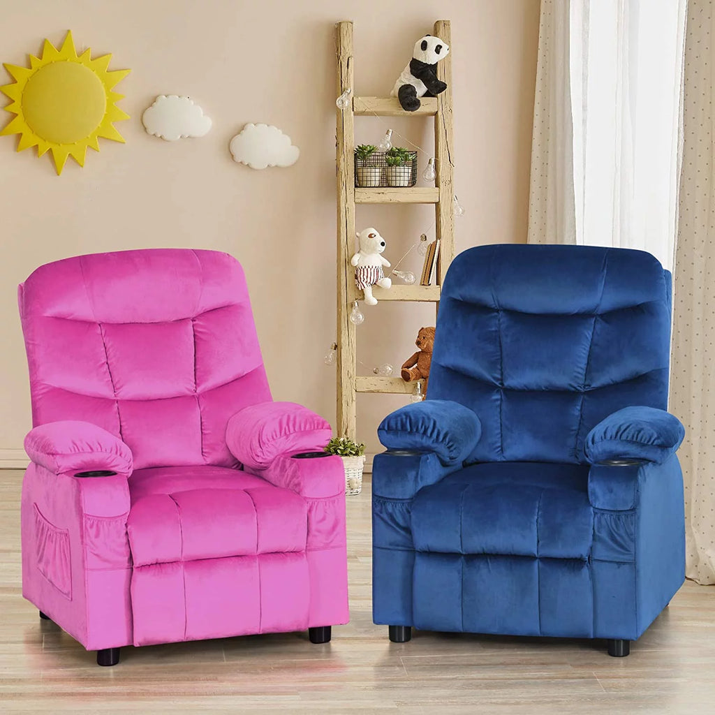 Kids Recliner Chair with Cup Holder A336