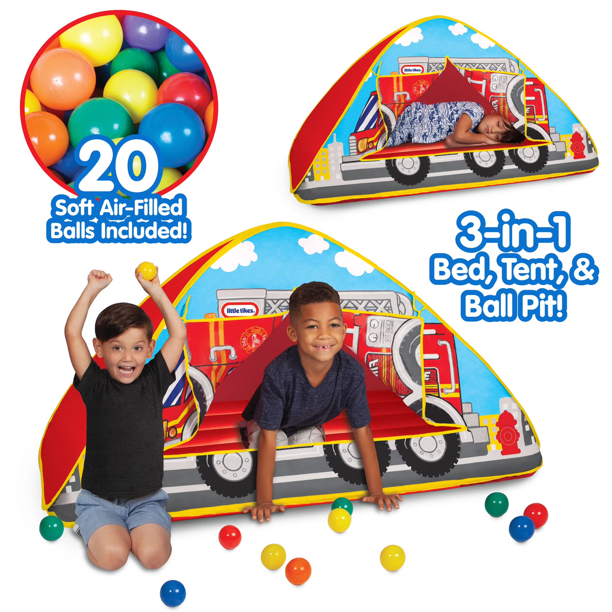 Fire Truck 3-in-1 Bed, Tent, & Ball Pit I813