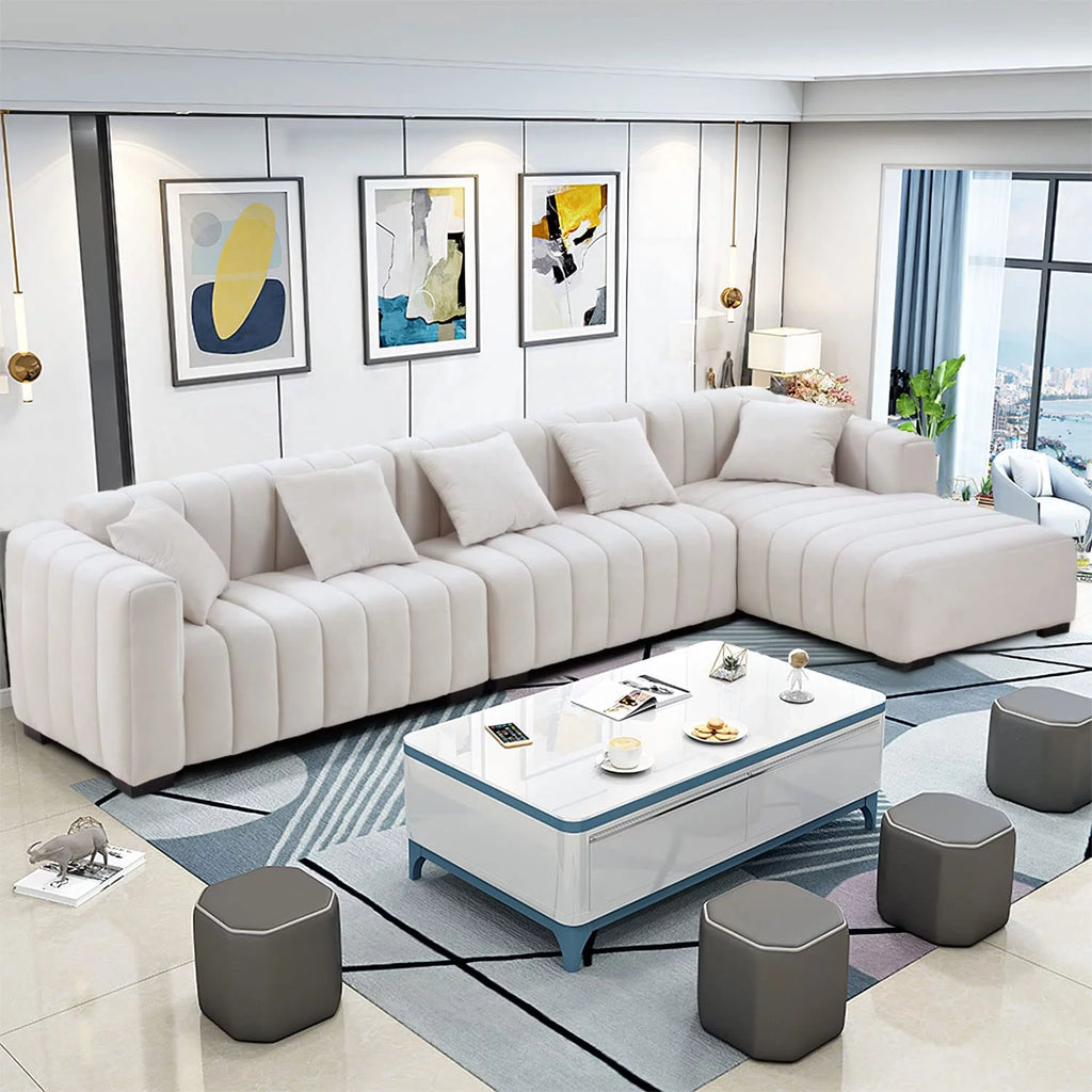139" L Shaped Sectional Sofa with Ottoman S6769